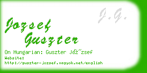 jozsef guszter business card